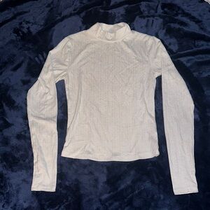 Aeropostale Blue and White Raglan Blouse Fitted Style